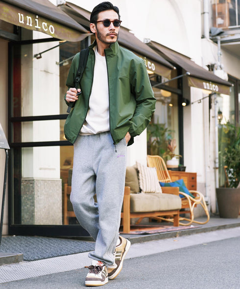 カーキ(スタンドカラー) MODEL : GO 180cm 66kg Lsize